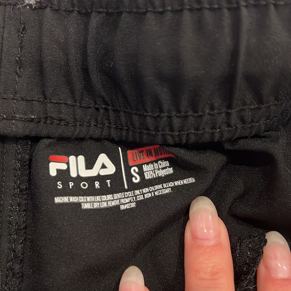 FILA sport black live in motion nylon straight, leg pants size small - Picture 2 of 5